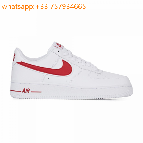 Nike air force 1 homme blanche et rouge Clearance