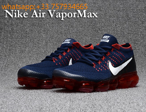 vapormax bleu et rouge
