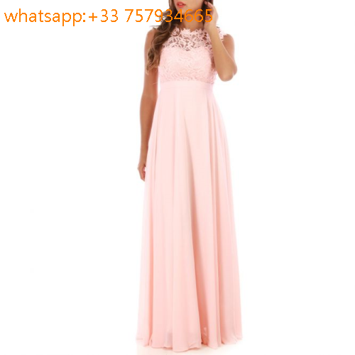 robe longue rose pâle